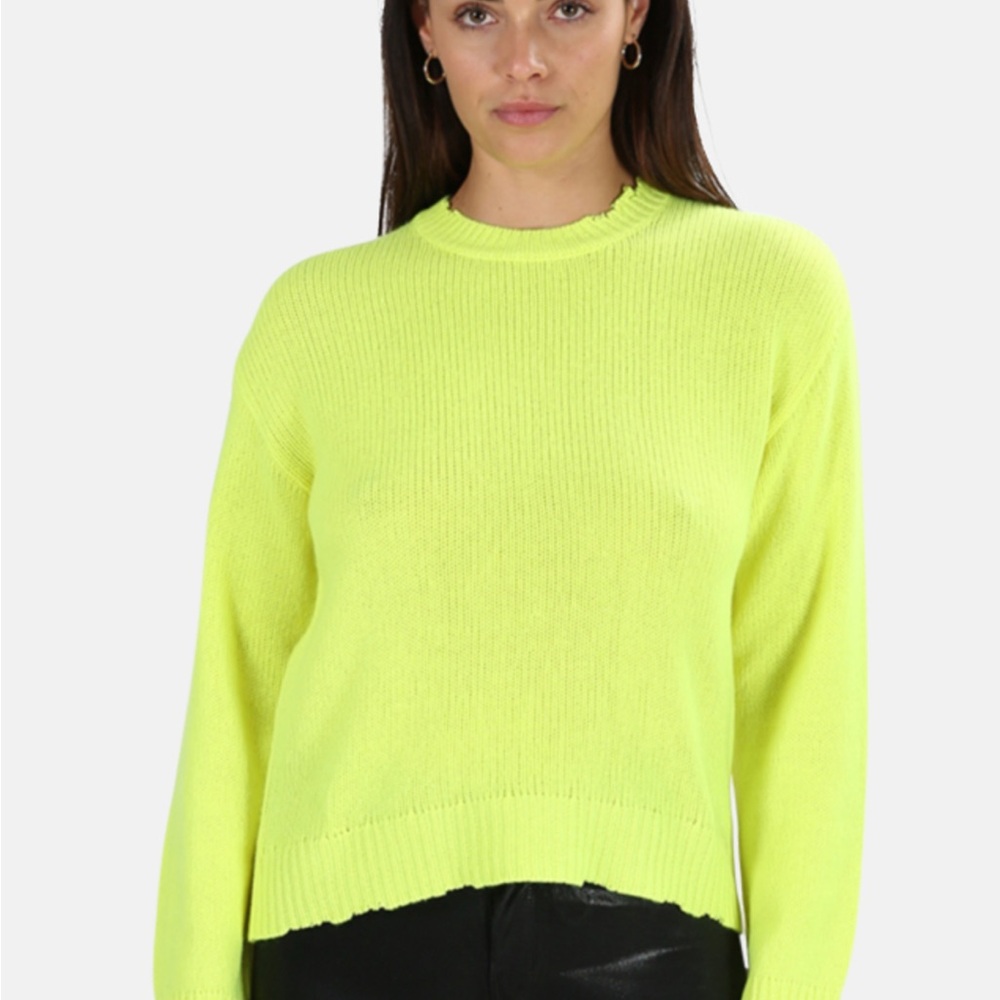 RtA Cashmere Neon Yellow Women's Sweater